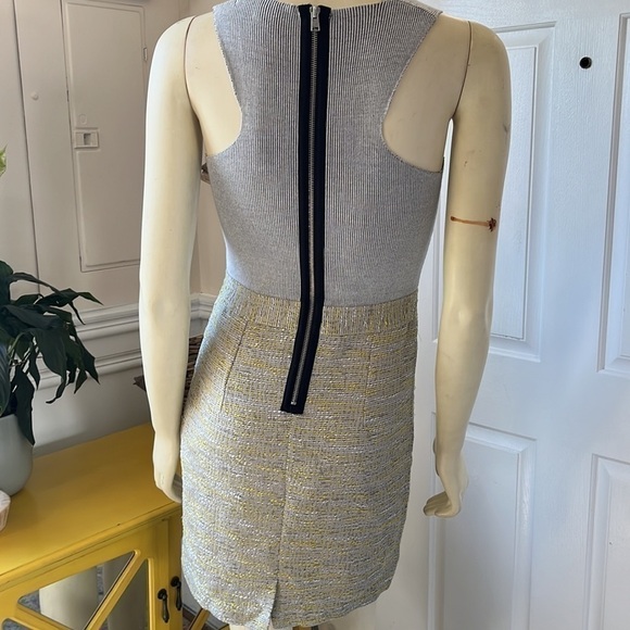 Rachel Roy Set Gray Ribbed Tank w/ Tweed Skirt Dress & Zip Up Tweed Jacket S - Picture 14 of 16